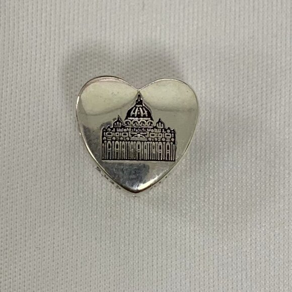 Pandora ROMA Exclusive Travel Heart Charm Pendant, S925 Silver Jewelry - Picture 1 of 4
